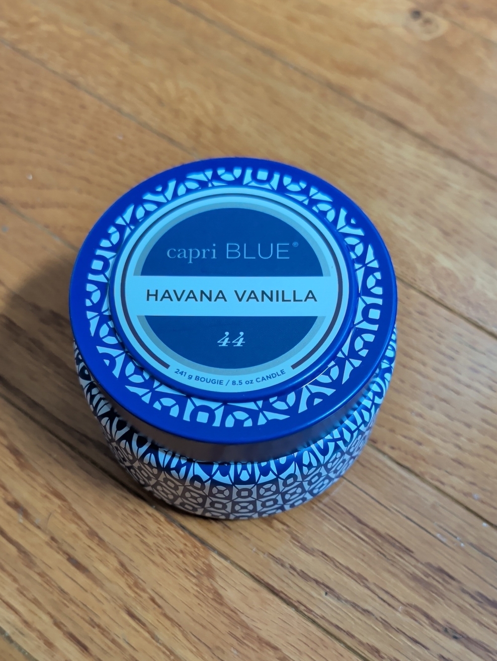 capri BLUE Havana Vanilla Blue Tin Candle